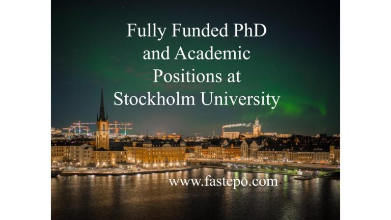 stockholm university phd vacancies