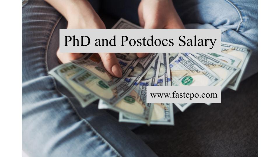 phd post doctoral salary