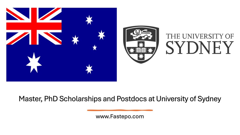 In this post, we have listed available funded Master and PhD Scholarships and Academic Positions at the University of Sydney in Australia.