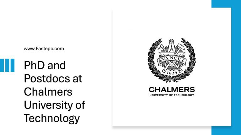 Fully funded PhD and Postdoc Vacancies at Chalmers University of Technology