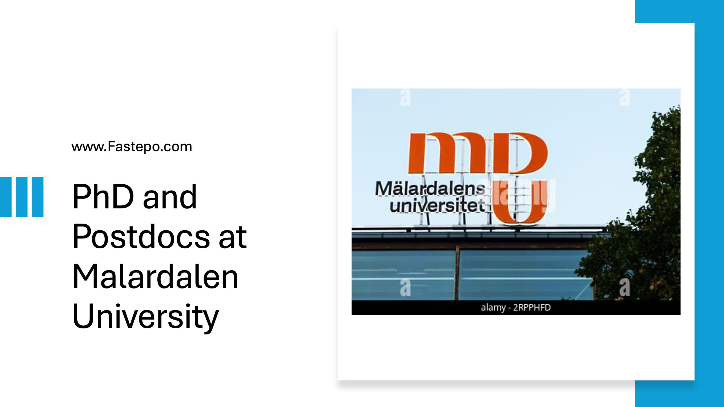 In this post, we have compiled a list of all available Fully Funded PhD and Postdoc positions with details and deadlines at Malardalen University in Sweden to help you find a perfect fit.