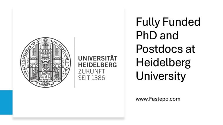 Fully Funded PhD and Academic Vacancies at Heidelberg University