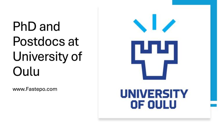 Fully Funded PhD and Postdoc Vacancies at University of Oulu