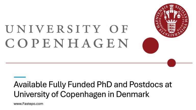 Fully Funded PhD and Postdocs at University of Copenhagen